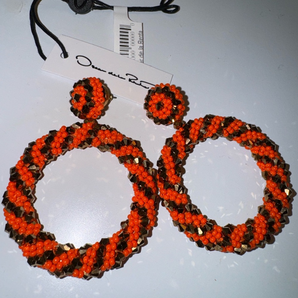 Oscar de la Renta statement earrings